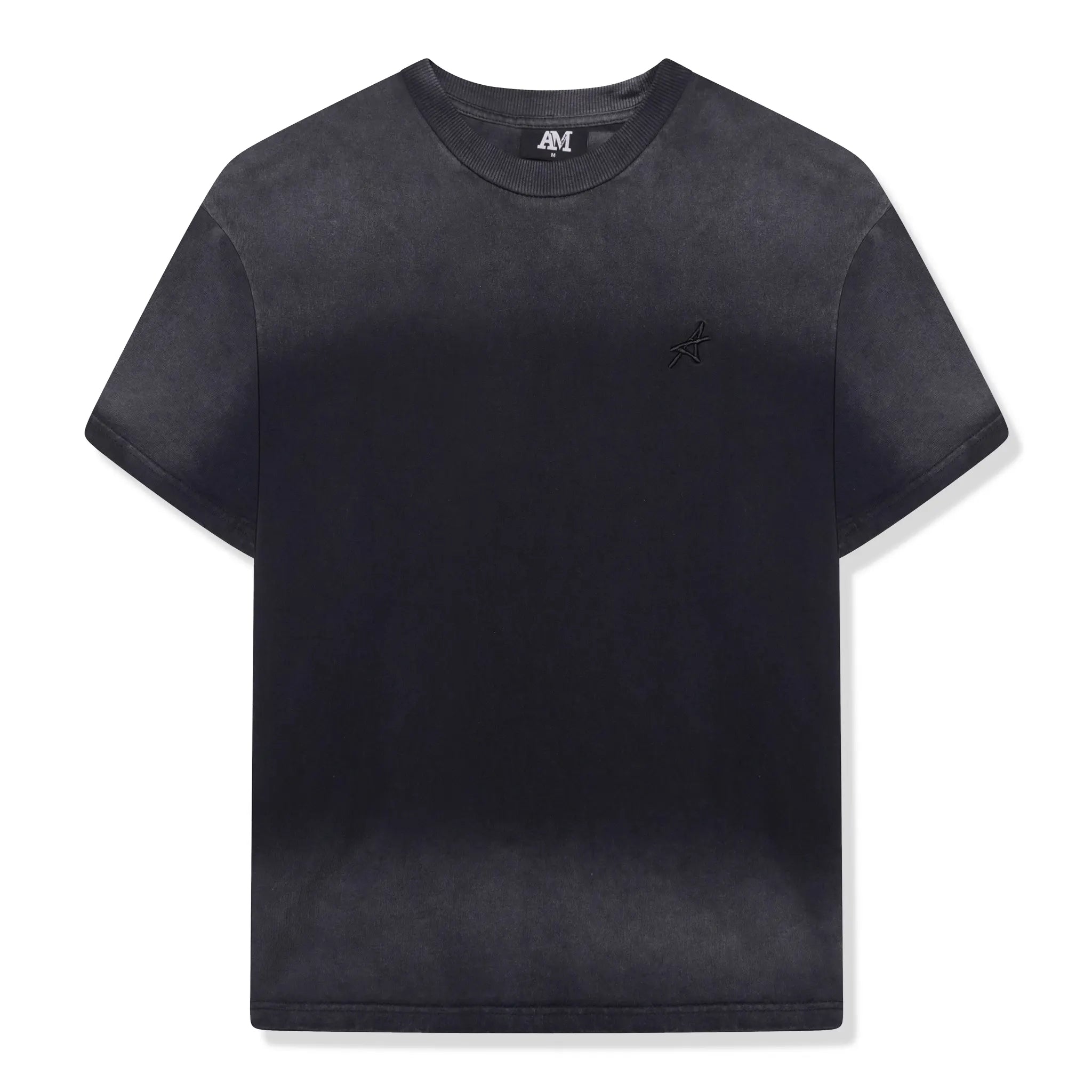 Front view of Amicci Levanto Washed Black T Shirt
